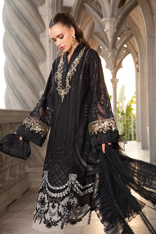 Maria B Embroidered Lawn Suit Unstitched 3 Piece MB24E D-03 - Luxury Collection My Store