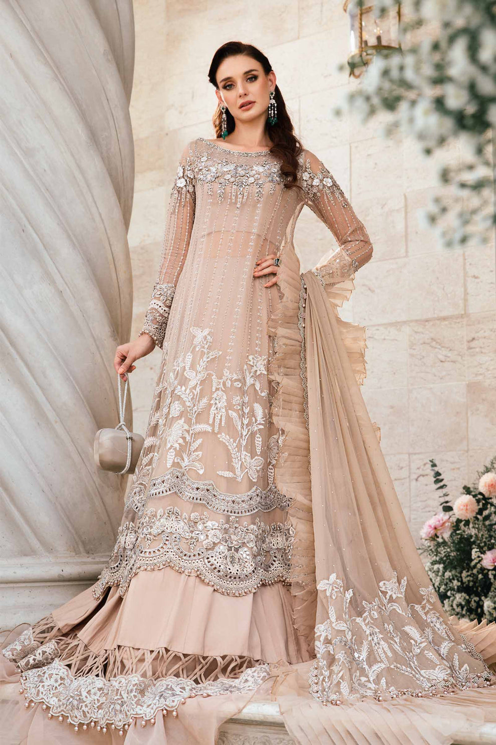Maria.B - Mbroidered Saree BD-2801 Ayla's Atelier