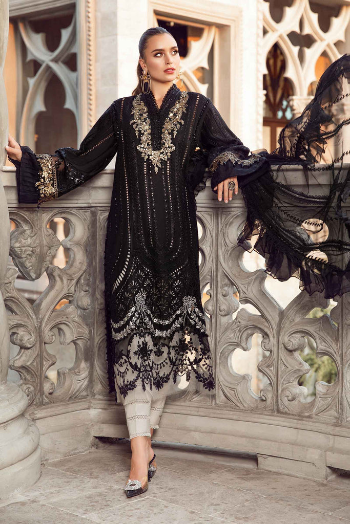 Maria B Embroidered Lawn Suit Unstitched 3 Piece MB24E D-03 - Luxury Collection My Store