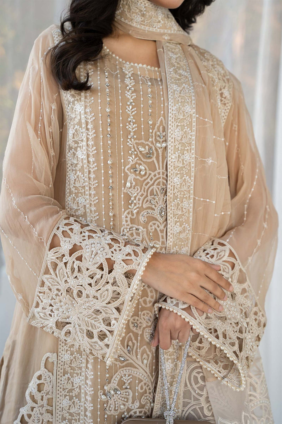 Maria B | 3 Piece Embroidered Chiffon Suit | SF-EF24-67 Ayla's Atelier