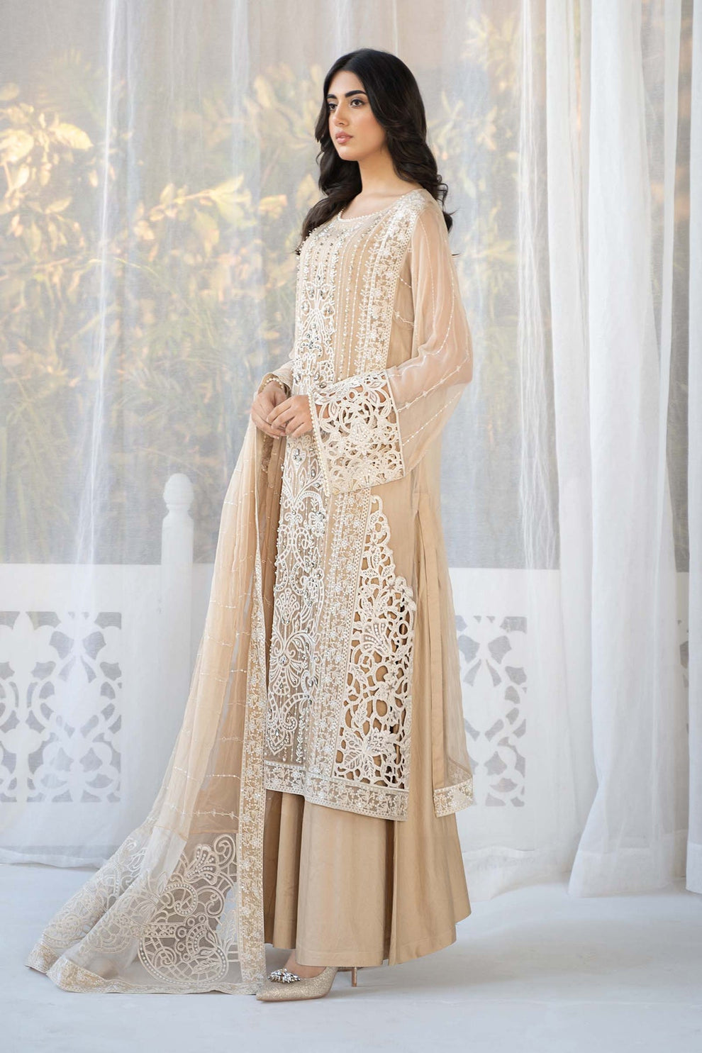 Maria B | 3 Piece Embroidered Chiffon Suit | SF-EF24-67 Ayla's Atelier