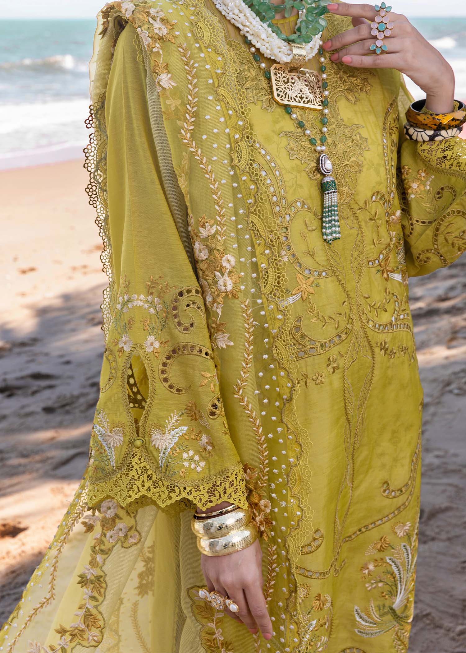 Saira Shakira Embroidered Unstitched 3Pc Suit SAMARA-A Ayla's Atelier
