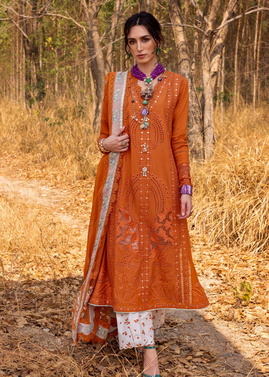 Saira Shakira Luxury Lawn Unstitched 3Pc Suit SHAMS-B Ayla's Atelier