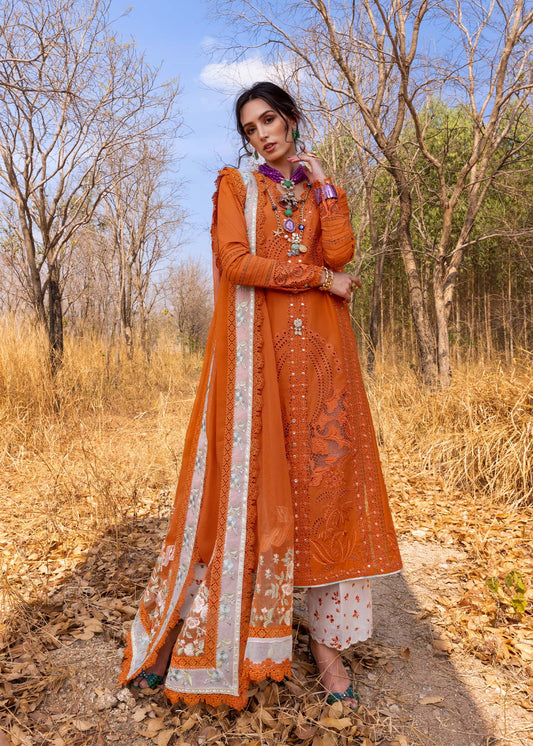 Saira Shakira Luxury Lawn Unstitched 3Pc Suit SHAMS-B Ayla's Atelier