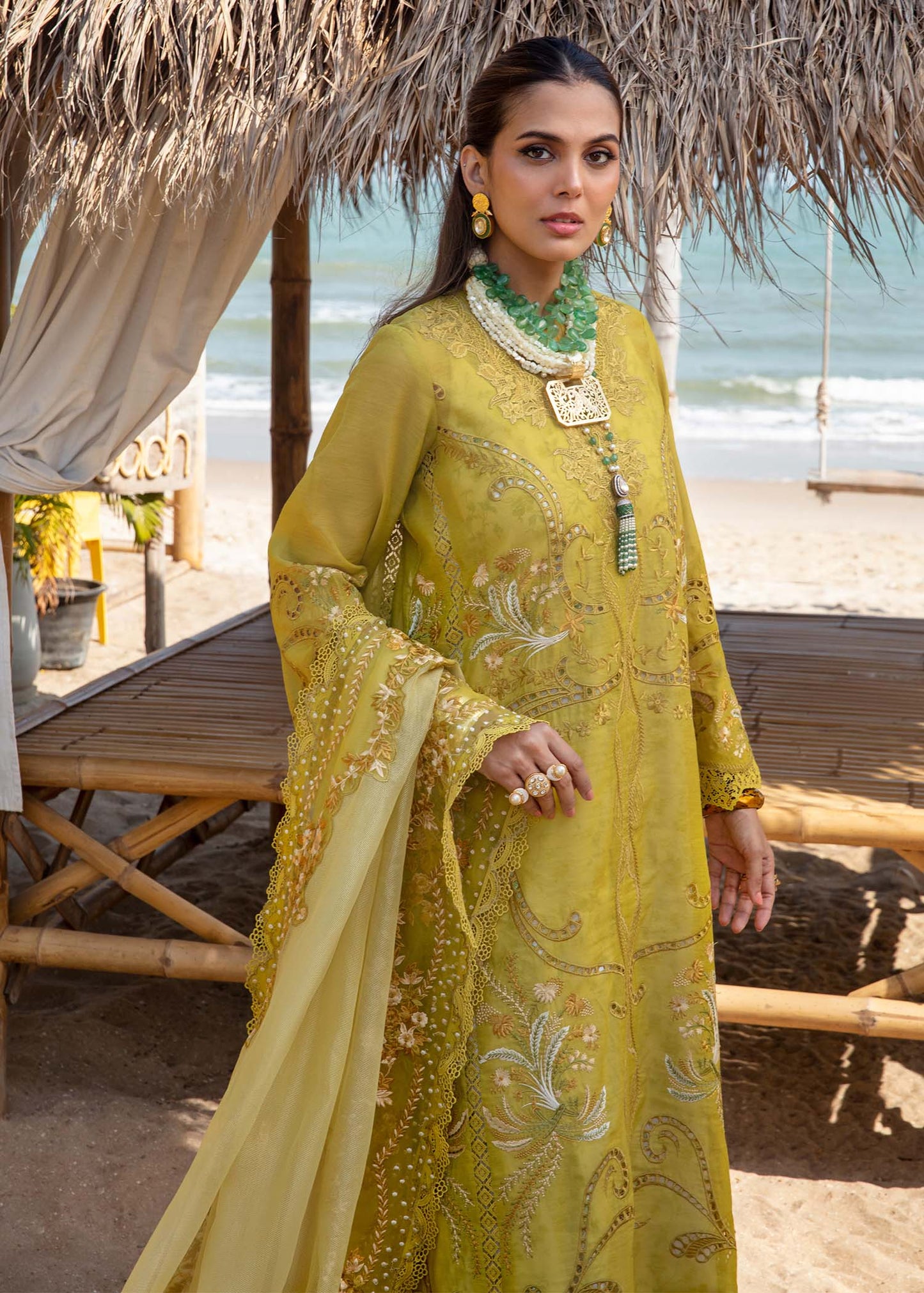 Saira Shakira Embroidered Unstitched 3Pc Suit SAMARA-A Ayla's Atelier